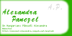 alexandra panczel business card