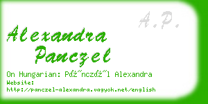 alexandra panczel business card